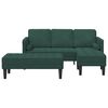 vidaXL Sofa Set mit Kissen 2 pcs Dunkelgr&uuml;n Polyester