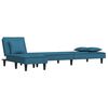 vidaXL Schlafsofa in L-Form Blau 255x140x70 cm Samt