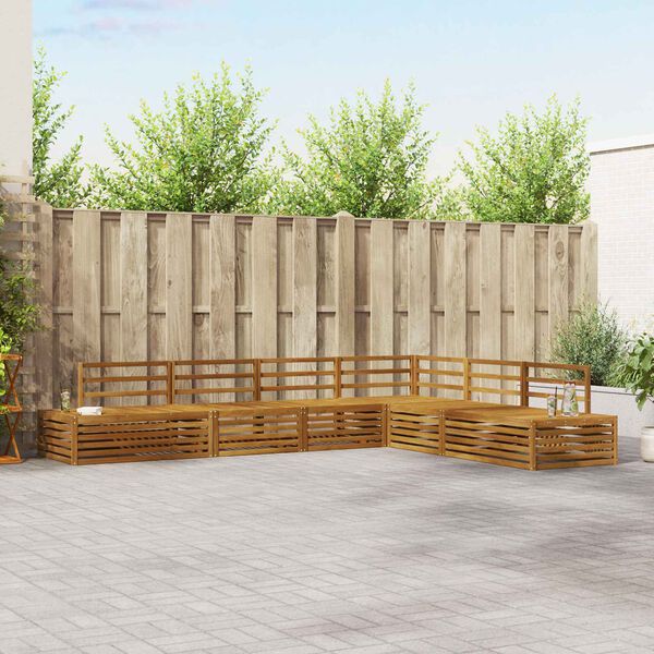 vidaXL Outdoor-Sofagarnitur 6 St&uuml;ck Natur Massivholz Akazie