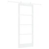 vidaXL Schiebet&uuml;r ORKDAL Wei&szlig; 83 x 202 cm Massivholz Kiefer und Glas