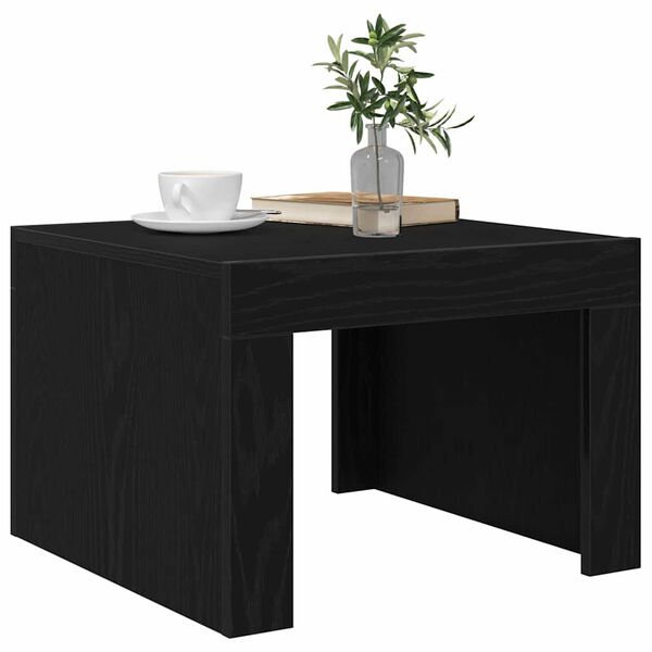 vidaXL Couchtisch Schwarz Eichen-Optik 50 x 50 x 35 cm Holzwerkstoff