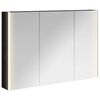 vidaXL Badezimmerspiegelschrank Schwarz Eichen-Optik