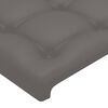 vidaXL Boxspringbett mit Matratze Grau 160x200 cm Kunstleder