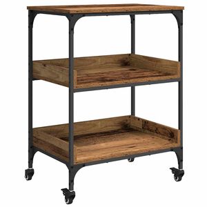 vidaXL K&uuml;chentrolley Altholz 60 x 41 x 80,5 cm Holzwerkstoff