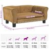 vidaXL Hundebett Braun 70x45x30 cm Samt
