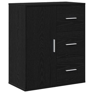 vidaXL Sideboard Schwarz Eichen-Optik 60 x 31 x 70 cm Holzwerkstoff