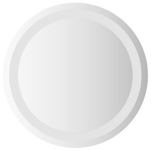 vidaXL LED-Badezimmerspiegel Transparent &Oslash; 40 cm Geh&auml;rtetes Glas