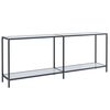 vidaXL Konsolentisch Wei&szlig; 200x35x75,5 cm Hartglas