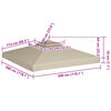 vidaXL Pavillon-Ersatzdach 310 g/m&sup2; Beige 3x3 m