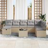 vidaXL Garten-Sofa-Set 9 pcs Beige Poly Rattan