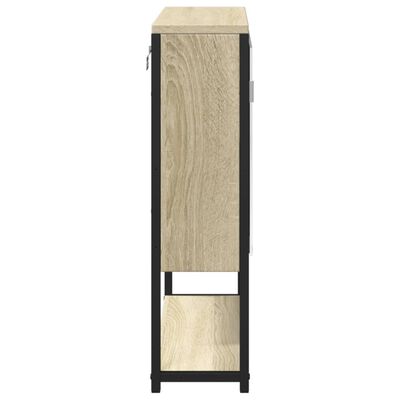 vidaXL Bad-Spiegelschrank Sonoma-Eiche 60x16x60 cm Holzwerkstoff