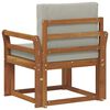 vidaXL Outdoor-Sofa Massives Akazienholz und Polyester