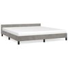 vidaXL Bettgestell ohne Matratze Hellgrau 160x200 cm Samt
