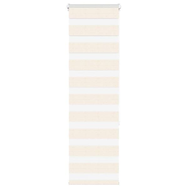 vidaXL Doppelrollo Marmorbeige 40x150 cm Stoffbreite 35,9 cm Polyester