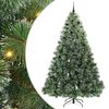 vidaXL K&uuml;nstlicher Weihnachtsbaum mit 300 LEDs Gr&uuml;n 240 cm PE und PVC