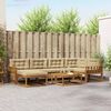 vidaXL Outdoor-Sofagarnitur mit Kissen 7 pcs Natur und Beige