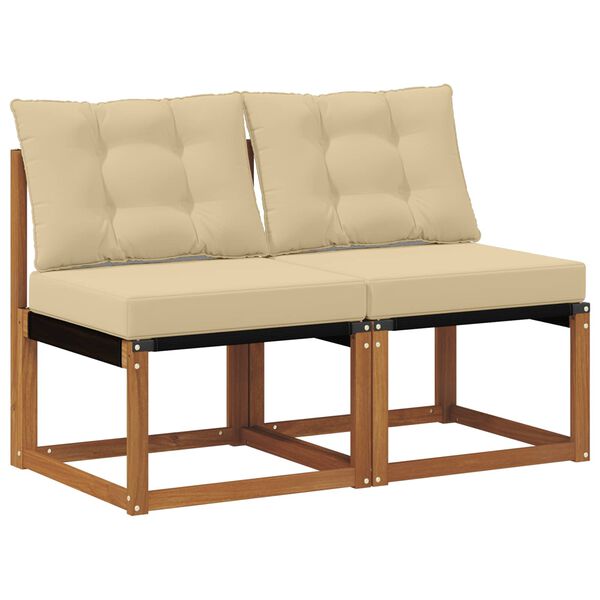 vidaXL 2 St&uuml;ck Outdoor Mittelsofa
