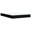 vidaXL Boxspringbett mit Matratze Schwarz 140x200 cm Stoff