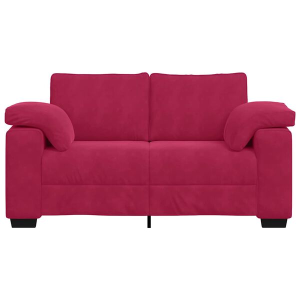 vidaXL Zweisitzer-Sofa Weinrot 160x77x82 cm Samt