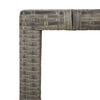 vidaXL Gartentisch mit Holzplatte Grau Poly Rattan & Massivholz Akazie