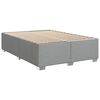 vidaXL Boxspringbett mit Matratze Hellgrau 140x190 cm Stoff