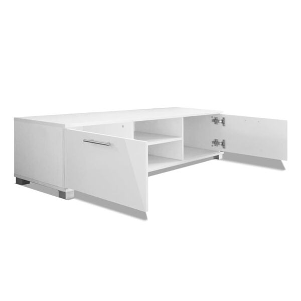 vidaXL TV-Schrank Hochglanz-Weiß 120x40,5x35 cm