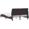 vidaXL Bett mit Matratze Dunkelbraun 140x200 cm Stoff