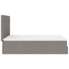 vidaXL Ottoman-Bett mit Matratze & LEDs Taupe 140x190 cm Stoff
