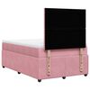 vidaXL Boxspringbett mit Matratze Rosa 120x190 cm Samt