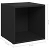 vidaXL 4-tlg. TV-Schrank-Set Schwarz Holzwerkstoff