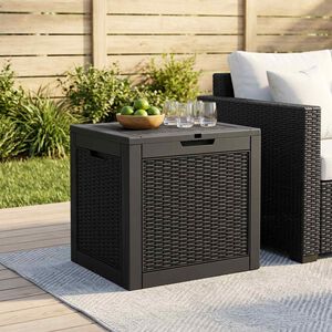 vidaXL Gartenbox Schwarz 55,5x43x53 cm Polypropylen