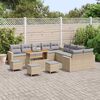 vidaXL Gartensofa-set 14 pcs Beige Poly-Rattan