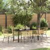 vidaXL Garten Essgruppe 7 pcs Braun Poly-Rattan