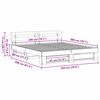 vidaXL Bettrahmen mit Kopfteil Braun 200 x 200 cm Massives Kiefernholz