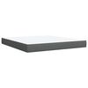 vidaXL Boxspringbett mit Matratze Dunkelgrau 180x200 cm Stoff