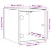 vidaXL Nachttisch mit Glast&uuml;r Sonoma-Eiche 35x37x35 cm