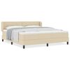 vidaXL Boxspringbett mit Matratze Creme 180 x 200 cm Stoff