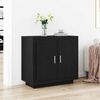 vidaXL Sideboard Schwarz Eichen-Optik 80 x 40 x 75 cm Holzwerkstoff