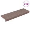 vidaXL Stufenmatten Selbstklebend 10 Stk. 65x21x4 cm Hellbraun Rechteckiger Rand