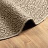 vidaXL Teppich ZIZUR Beige &Oslash; 200 cm Jute-Optik Indoor und Outdoor