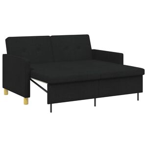 vidaXL Schlafsofa Ausziehbar Schwarz Stoff
