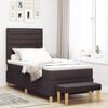 vidaXL Boxspringbett mit Matratze Dunkelbraun 90 x 190 cm Stoff
