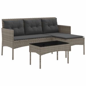 vidaXL Gartensofa-set mit Kissen 2 pcs Poly-Rattan