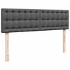vidaXL Ottoman-Bett mit Matratzen Dunkelgrau 160x200 cm Stoff
