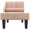 vidaXL Chaiselongue mit Nackenrolle Rosa Samt