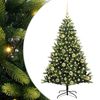 vidaXL K&uuml;nstlicher geflammter Weihnachtsbaum 150 LEDs Gr&uuml;n 120 cm