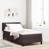 vidaXL Boxspringbett mit Matratze Dunkelbraun 90 x 200 cm Stoff