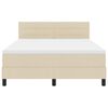vidaXL Boxspringbett mit Kopfteil Creme 140 x 200 cm Stoff