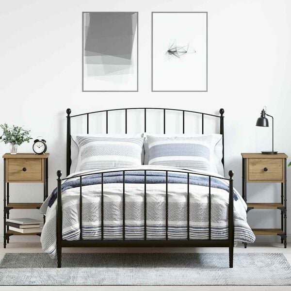 vidaXL Nachttisch mit Schubladen 2 pcs Braun 33,5 x 36 x 70 cm