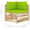 vidaXL 10-tlg. Garten-Lounge-Set mit Kissen Gr&uuml;n Impr&auml;gniertes Holz